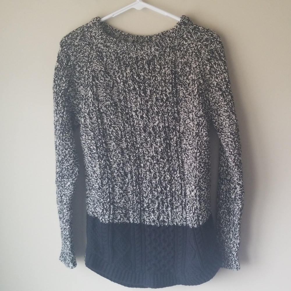 L.L.Bean Signature Cable/Knit Crewneck Sweatee